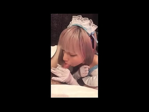 ❤️ جاپاني بت [ميوڪا]، فرينچ نوڪر جو لباس، حصو 1، بلو جاب ۽ لوشن سان جرڪ آف ❌ معيار جنسي
